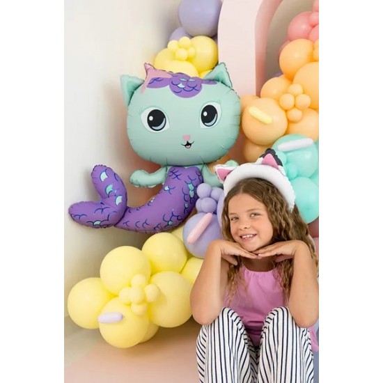 9'' Μπαλόνι Gabby - Στέκα Αυτάκια Γατούλας