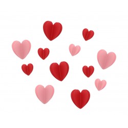 Αυτοκόλλητα 3D Καρδιές  Love is in the air (12 τεμ) Αυτοκόλλητα 3D Καρδιές  Love is in the air (12 τεμ)