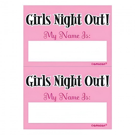 Αυτοκόλλητα Girls Night out "My name is" (16 τεμ)