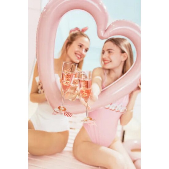 Αυτοκόλλητα ποτηριών Bride & Bridesmaid (6 τεμ)