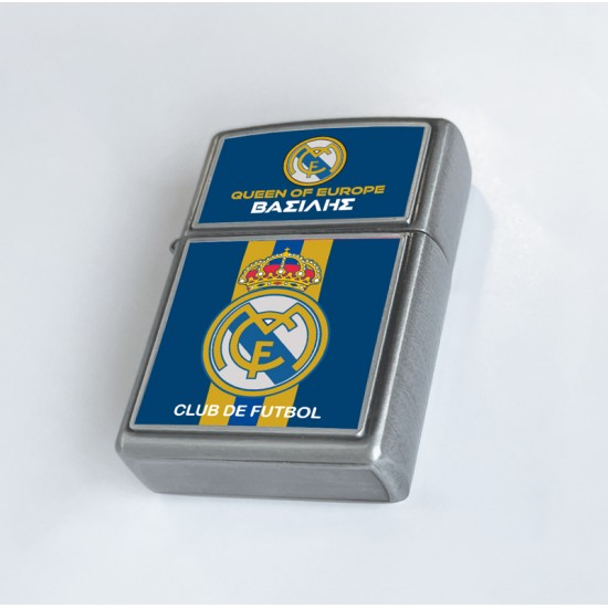 Αναπτήρας Μεταλλικός Τύπου Zippo - Real Madrid Ποδόσφαιρο