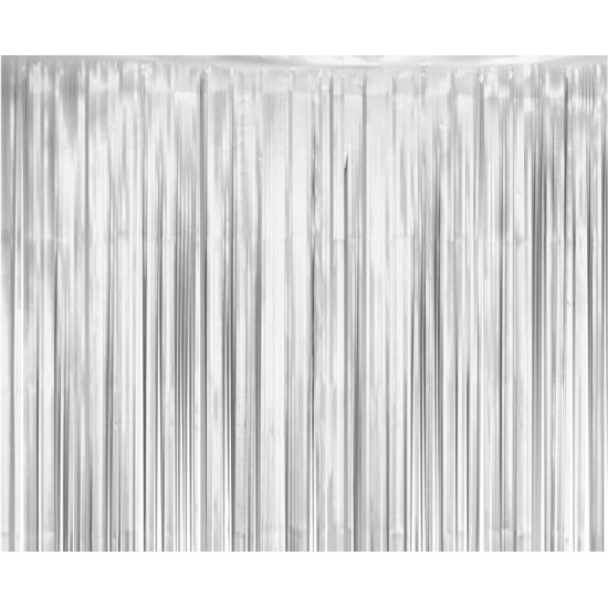 Ασημί ματ Κουρτίνα πάρτυ (200x100cm)