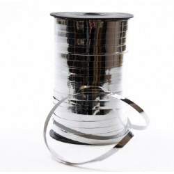 Ασημί μεταλλική κορδέλα για μπαλόνια Ασημί μεταλλική κορδέλα για μπαλόνια