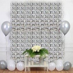 Ασημί Μπαλόνι foil για Backdrop Ασημί Μπαλόνι foil για Backdrop