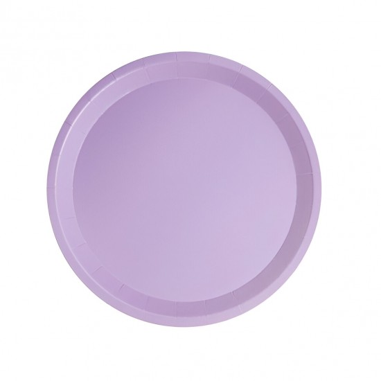Χάρτινα Πιάτα γλυκού - Μοβ λιλά (12 τεμ)