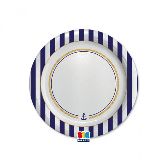 Χάρτινα Πιάτα - Ναυτικό (8 τεμ)