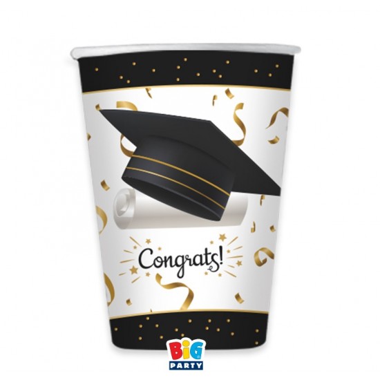 Χάρτινα Ποτήρια - Αποφοίτηση (6 τεμ)