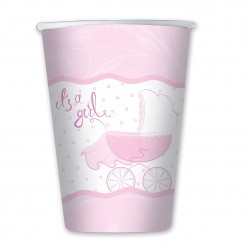 Χάρτινα Ποτήρια - Καροτσάκι It's A Girl  (8 τεμ) Χάρτινα Ποτήρια - Καροτσάκι It's A Girl  (8 τεμ)