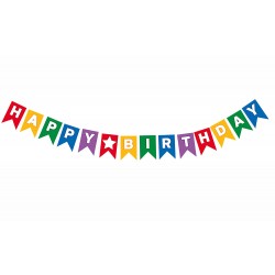 Γιρλάντα Happy Birthday Πολύχρωμη Γιρλάντα Happy Birthday Πολύχρωμη