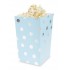 Χάρτινο κουτί ποπ- κορν γαλάζιο με ασημί πουά (4 τεμ)