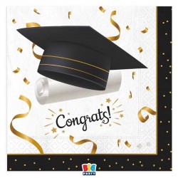 Χαρτοπετσέτες - Αποφοίτηση Congrats (16 τεμ) Χαρτοπετσέτες - Αποφοίτηση Congrats (16 τεμ)