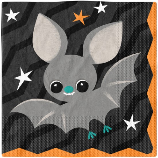 Halloween Χαρτοπετσέτες - Νυχτερίδα (16 τεμ)