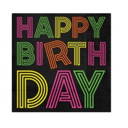 Χαρτοπετσέτες Happy Birthday Neons (20 τεμ) Χαρτοπετσέτες Happy Birthday Neons (20 τεμ)