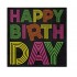 Χαρτοπετσέτες Happy Birthday Neons (20 τεμ)