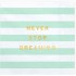 Χαρτοπετσέτες Μέντα ριγέ - Never Stop Dreaming (20 τεμ)