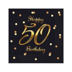 Χαρτοπετσέτες πάρτυ 50th Birthday (20 τεμ) Χαρτοπετσέτες πάρτυ 50th Birthday (20 τεμ)