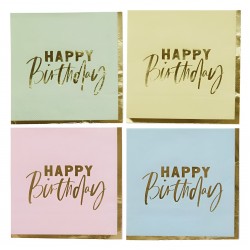 Χαρτοπετσέτες Pastel Birthday (16 τεμ) Χαρτοπετσέτες Pastel Birthday (16 τεμ)
