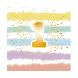 Χαρτοπετσέτες φαγητού 1st Birthday - Rainbow (16 τεμ) Χαρτοπετσέτες φαγητού 1st Birthday - Rainbow (16 τεμ)