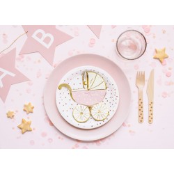 Χαρτοπετσέτες ροζ Καροτσάκι μωρού (20 τεμ) Χαρτοπετσέτες ροζ Καροτσάκι μωρού (20 τεμ)