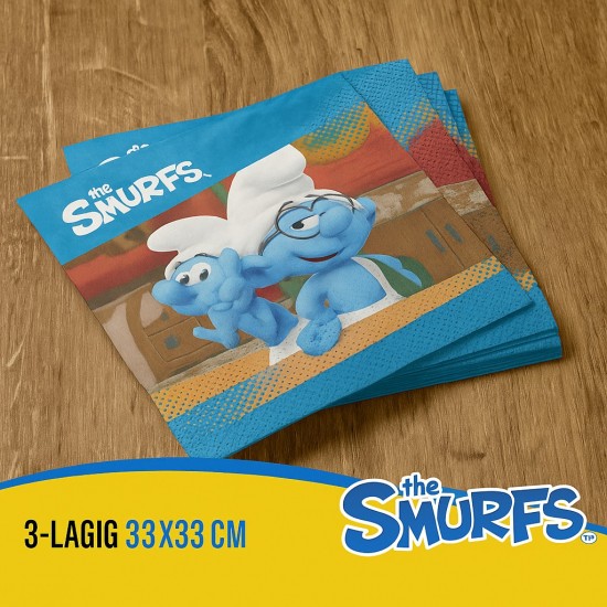 Χαρτοπετσέτες - Στρουμφάκια (20 τεμ)