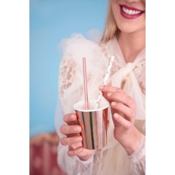 Χρυσά πουά Καλαμάκια χάρτινα (10 τεμ)