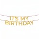 Χρυσή Γιρλάντα It's My Birthday 3m