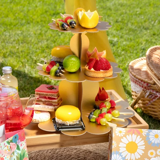 Χρυσή Τριώροφη Bάση Για Cupcake