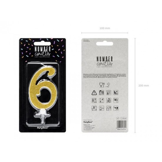 Χρυσό κεράκι αριθμός 6