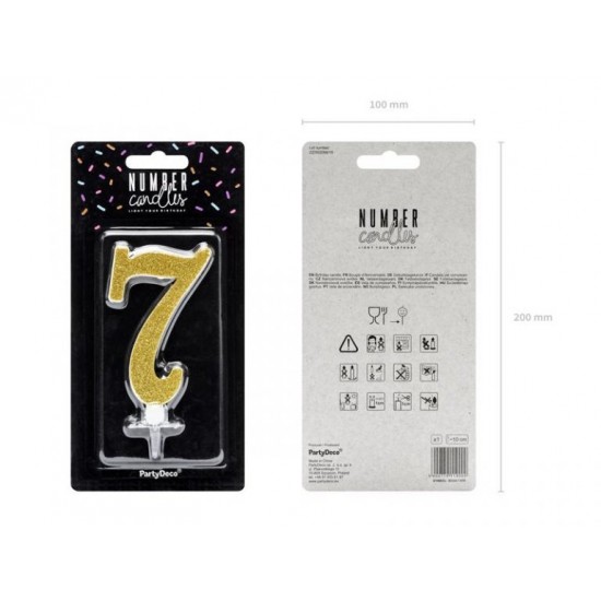 Χρυσό κεράκι αριθμός 7