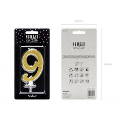 Χρυσό κεράκι αριθμός 9