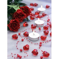 Crystal κόκκινες διακοσμητικές καρδιές 21mm (30 τεμ) Crystal κόκκινες διακοσμητικές καρδιές 21mm (30 τεμ)