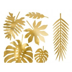 Διακοσμητικά χρυσά Τροπικά Φύλλα (21 τεμ)