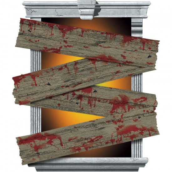 Διακοσμητικά παραθύρων Halloween - Ματωμένα ξύλα (4 τεμ)