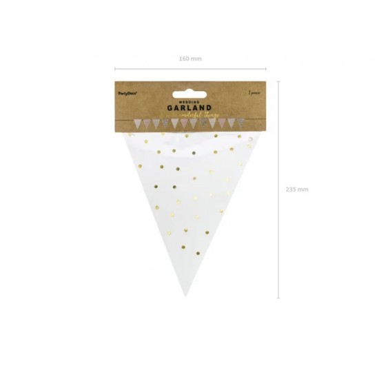 Διακοσμητικά σημαιάκια με ροζ-χρυσή εκτύπωση