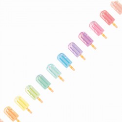 Διακοσμητική χάρτινη Γιρλάντα με Παγωτά 180cm Διακοσμητική χάρτινη Γιρλάντα με Παγωτά 180cm