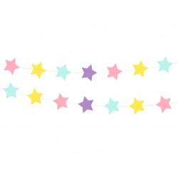 Διακοσμητική Γιρλάντα με παστέλ Αστέρια 200cm Διακοσμητική Γιρλάντα με παστέλ Αστέρια 200cm
