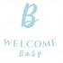 Διακοσμητική Γιρλάντα- Welcome Baby γαλάζιο