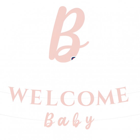 Διακοσμητική Γιρλάντα- Welcome Baby Ροζ 3m