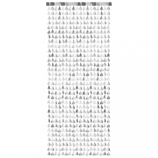 Διακοσμητική Κουρτίνα με ασημί Χριστουγεννιάτικα Δέντρα Διακοσμητική Κουρτίνα με ασημί Χριστουγεννιάτικα Δέντρα