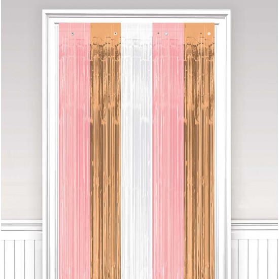 Διακοσμητική πλαστική κουρτίνα rosegold