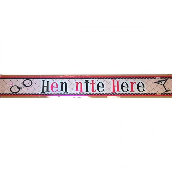 Διακοσμητικό μεταλλικό μπάνερ Hen Nite Here 3,65μ