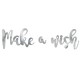 Διακοσμητικό μπάνερ ασημί "Make a wish"