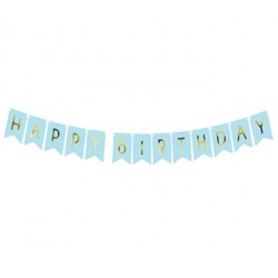 Διακοσμητικό μπάνερ γαλάζιο "Happy birthday Διακοσμητικό μπάνερ γαλάζιο "Happy birthday