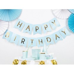 Διακοσμητικό μπάνερ γαλάζιο "Happy birthday Διακοσμητικό μπάνερ γαλάζιο "Happy birthday