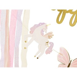 Διακοσμητικό μπάνερ Happy Birthday - Μονόκερος