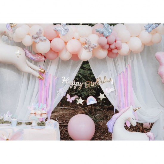 Διακοσμητικό μπάνερ Happy Birthday - Μονόκερος