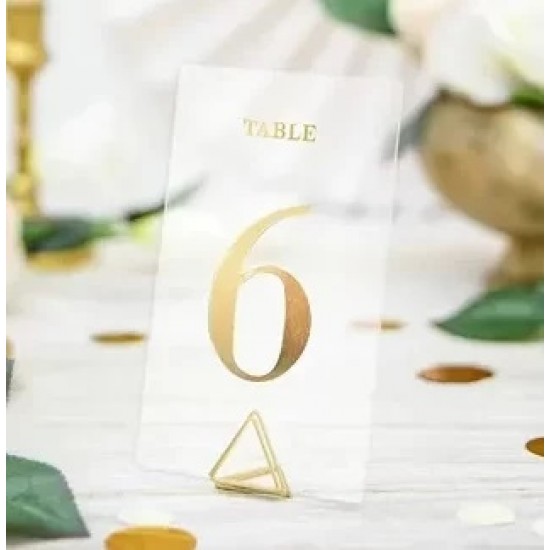 Διάφανη Αρίθμηση Τραπεζιών με χρυσή εκτύπωση (20 τεμ) Διάφανη Αρίθμηση Τραπεζιών με χρυσή εκτύπωση (20 τεμ)