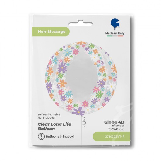 Διάφανο Μπαλόνι πολύχρωμες Μαργαρίτες 19' Διάφανο Μπαλόνι πολύχρωμες Μαργαρίτες 19'