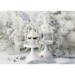 Επιτραπέζιο Διακοσμητικό λευκό Κλουβί Επιτραπέζιο Διακοσμητικό λευκό Κλουβί