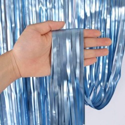 Γαλάζια foil Κουρτίνα Διακόσμησης Γαλάζια foil Κουρτίνα Διακόσμησης
